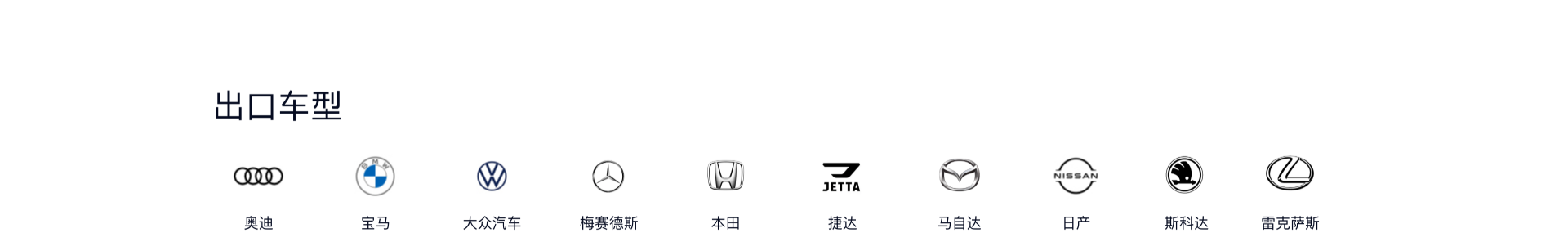 出口车型